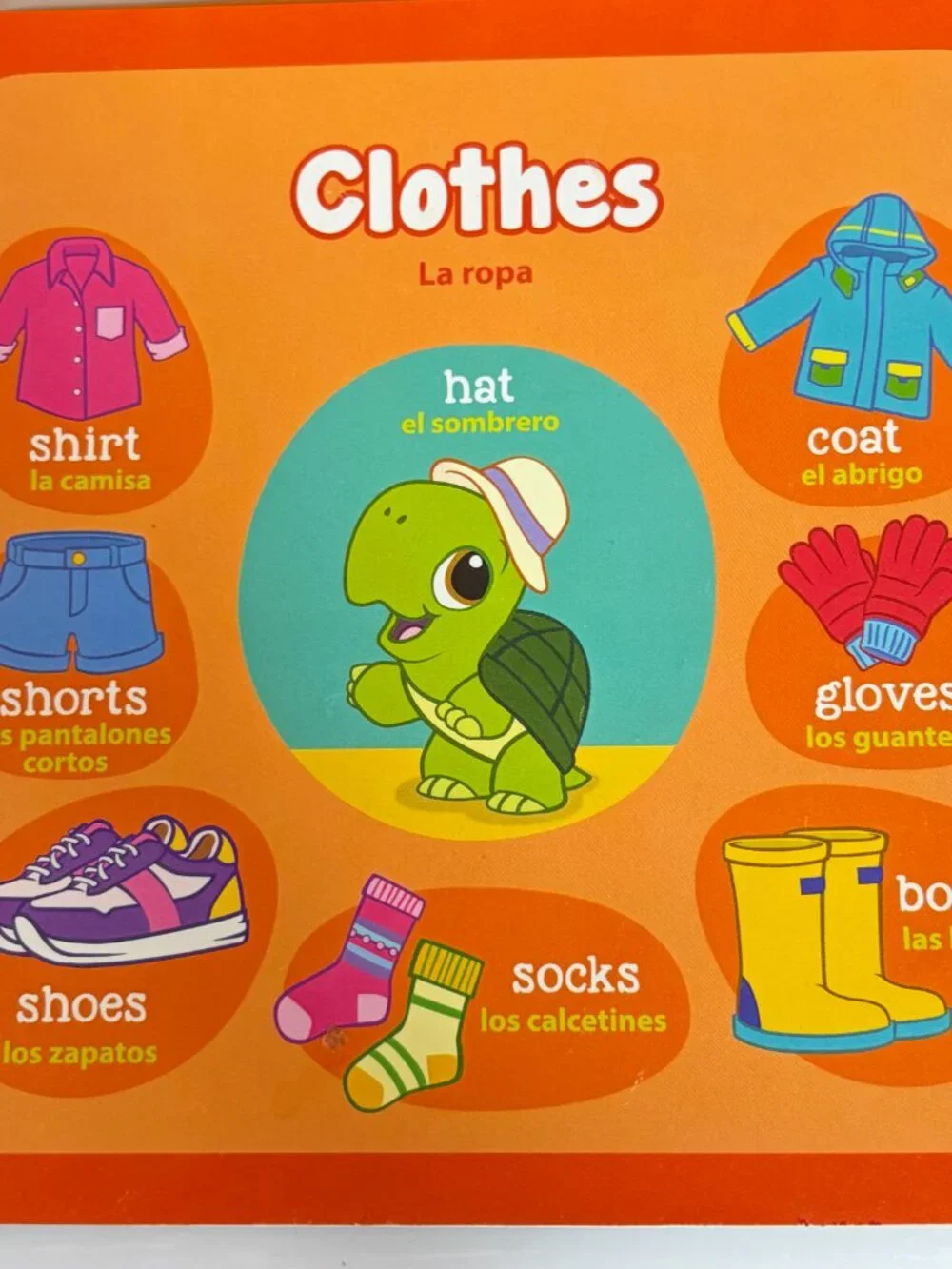 LeapFrog Learning Friends 100 Words Book Educational Bilingual English Spanish